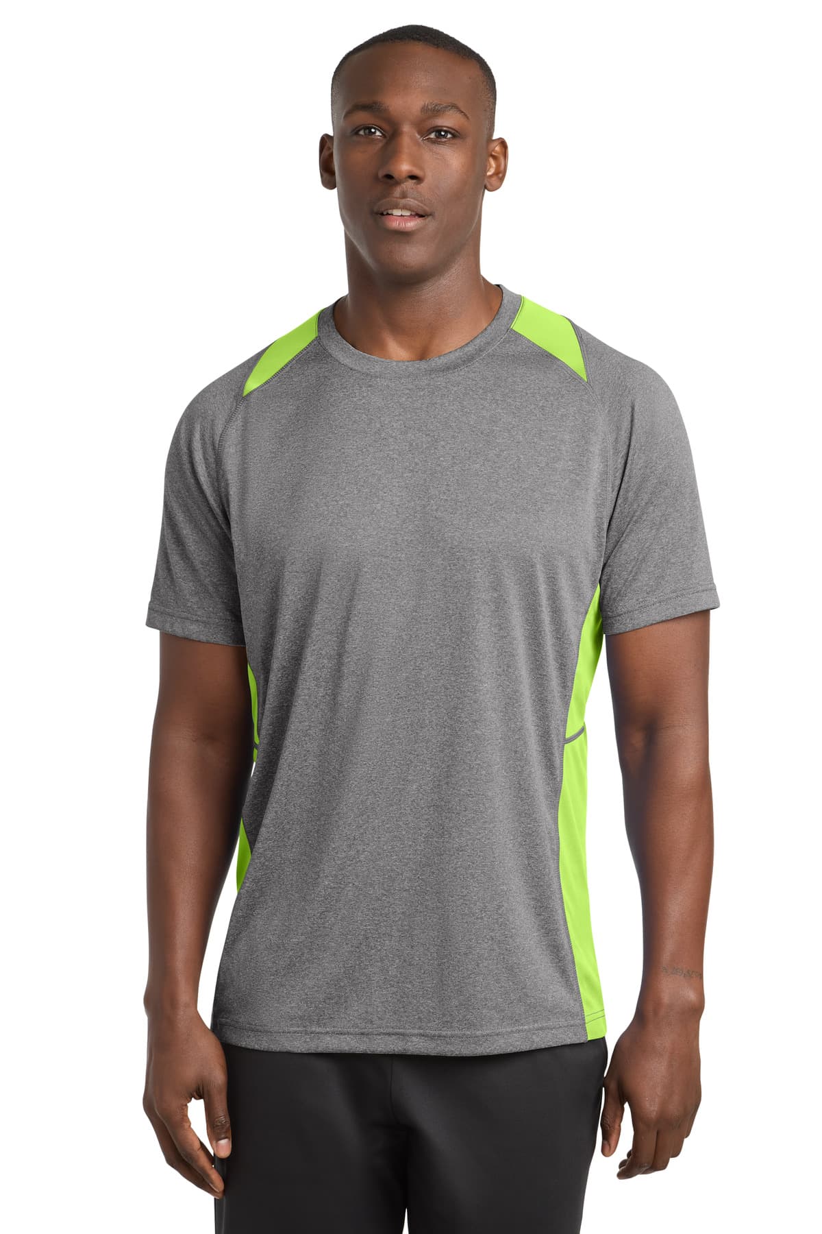 Sport-Tek ST361 in Vintage Heather/ Lime Shock β custom apparel by Jam 4 Apparel