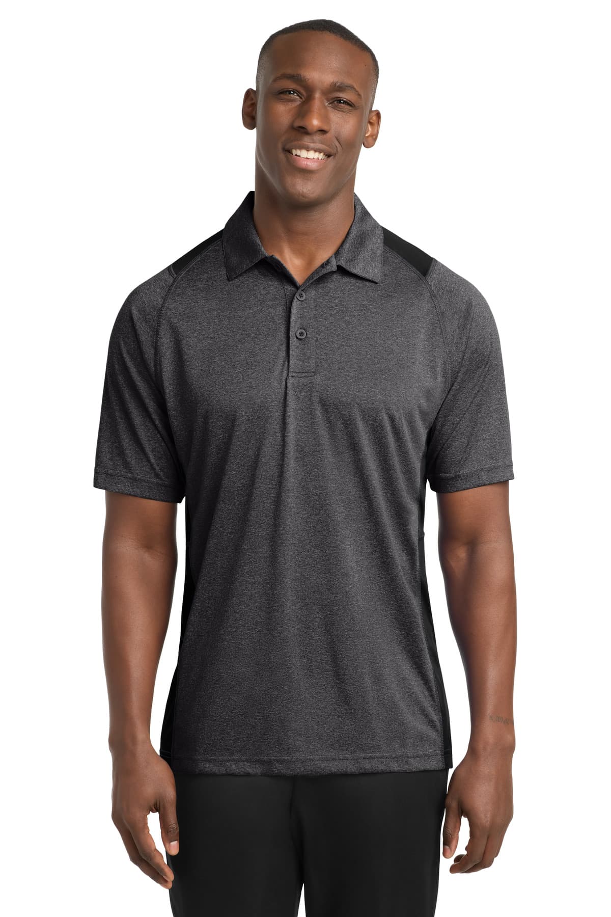 Sport-Tek ST665 in Graphite Heather/ Black β custom apparel by Jam 4 Apparel