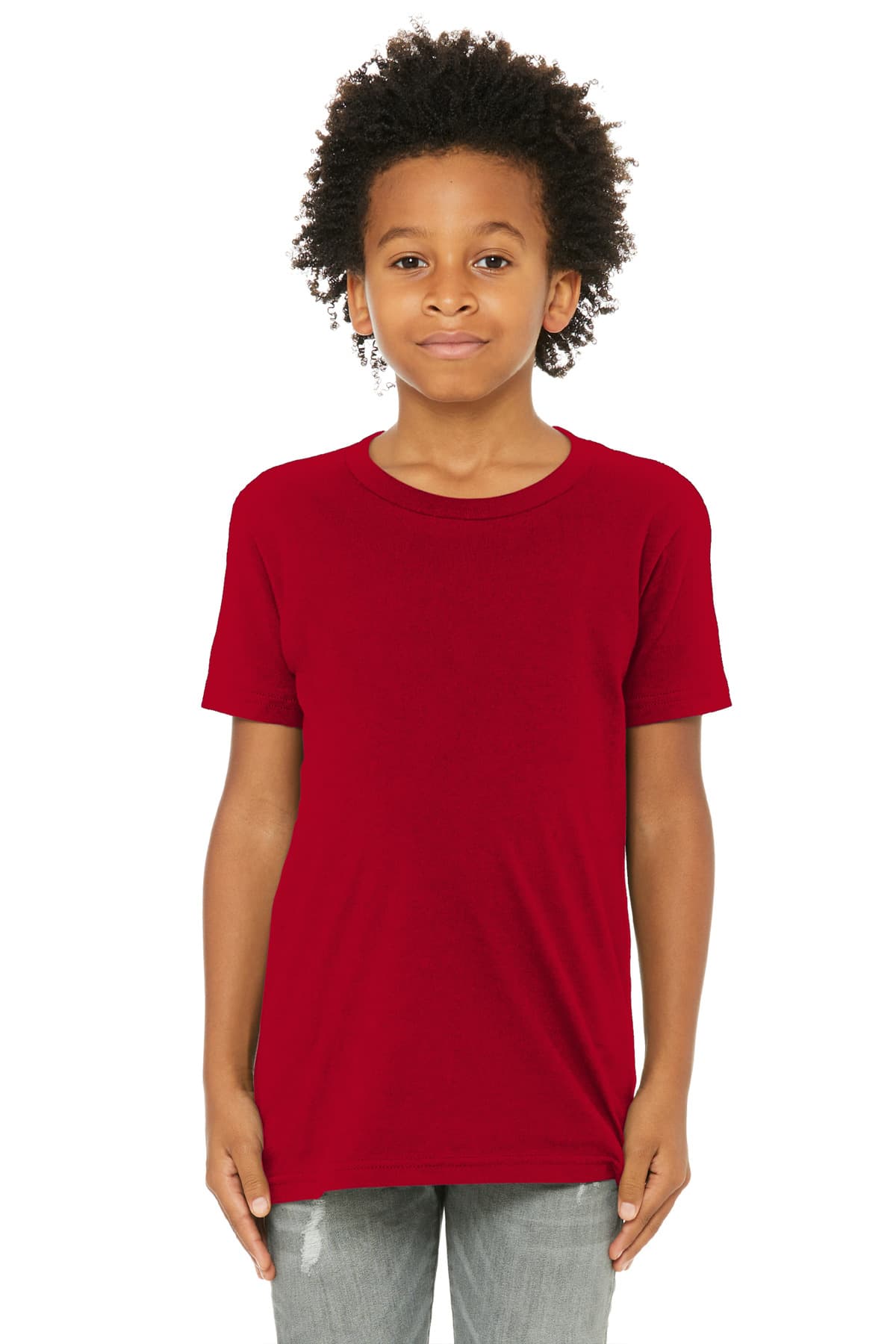 Bella + Canvas BC3001Y in Red β custom apparel by Jam 4 Apparel