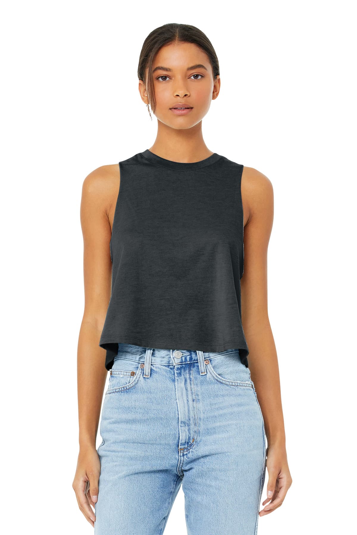 Bella + Canvas BC6682 in Dark Grey Heather β custom apparel by Jam 4 Apparel
