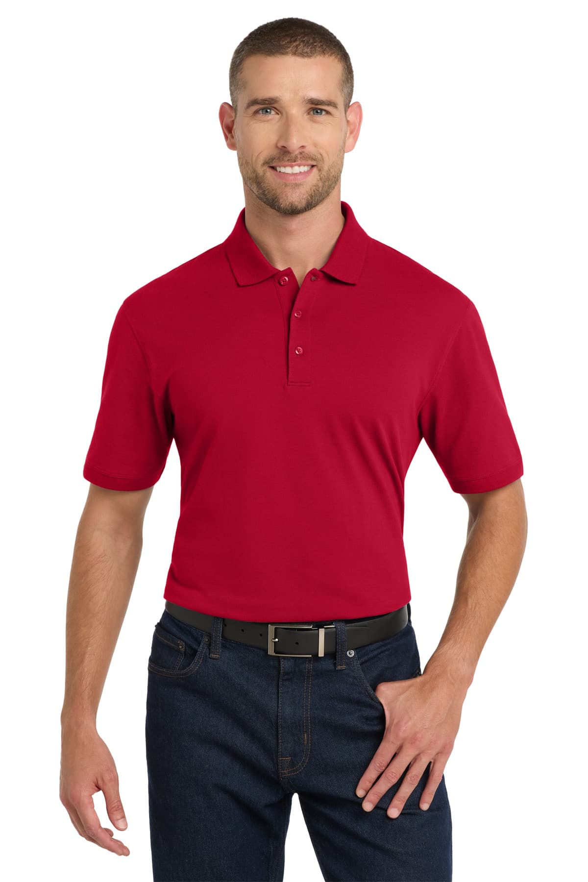 Port Authority K8000 in Apple Red β custom apparel by Jam 4 Apparel