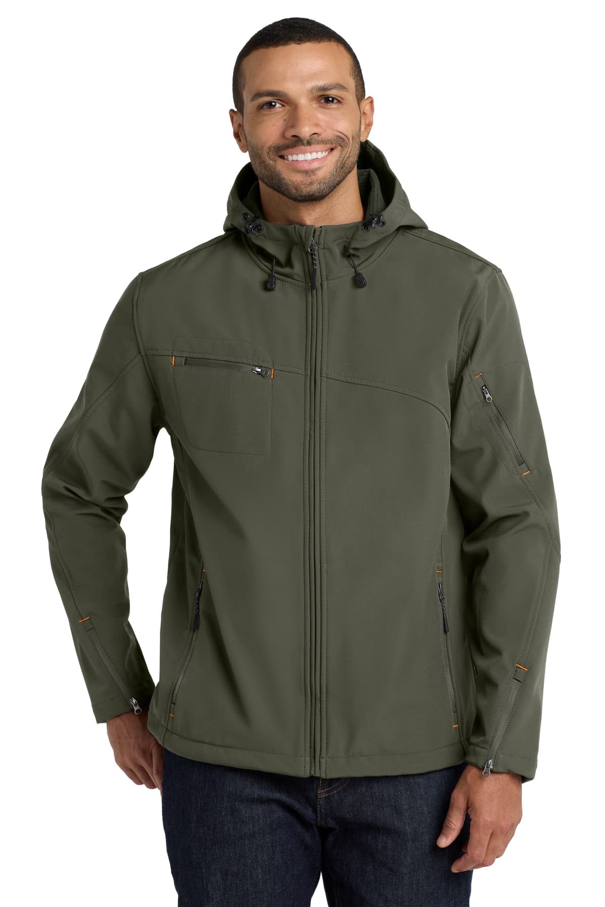 Port Authority J706 in Mineral Green/ Soft Orange β custom apparel by Jam 4 Apparel