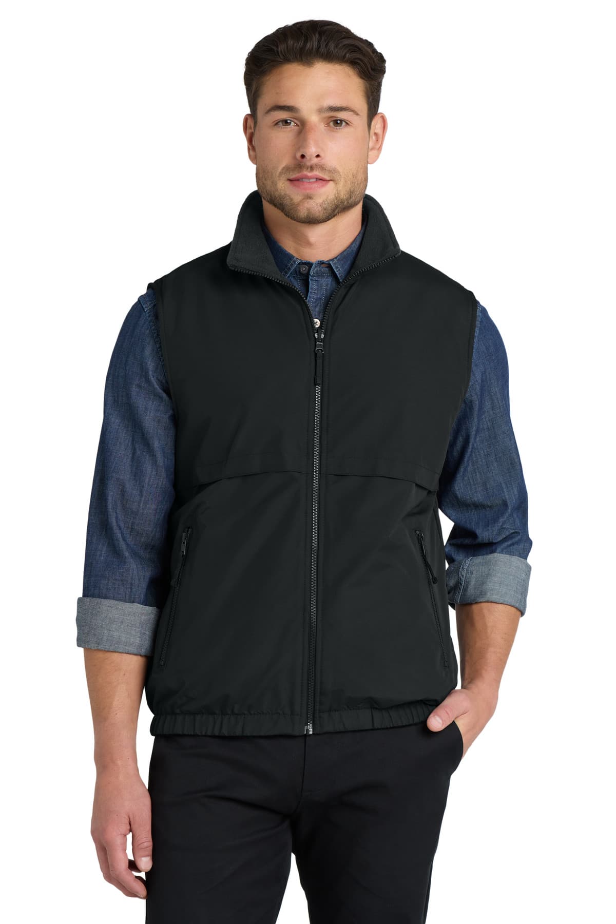 Port Authority J7490 in True Black β custom apparel by Jam 4 Apparel