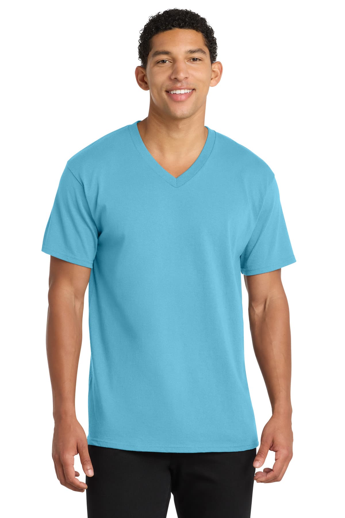 Port & Co PC54V in Aquatic Blue β custom apparel by Jam 4 Apparel