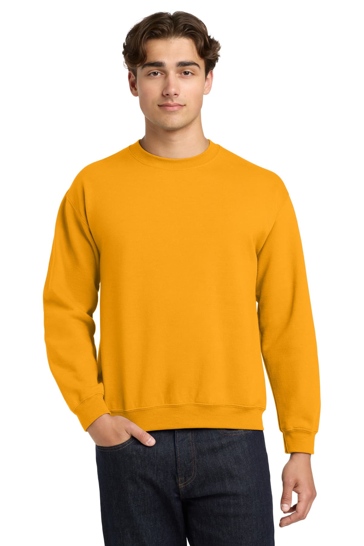 Gildan 18000 in Gold β custom apparel by Jam 4 Apparel