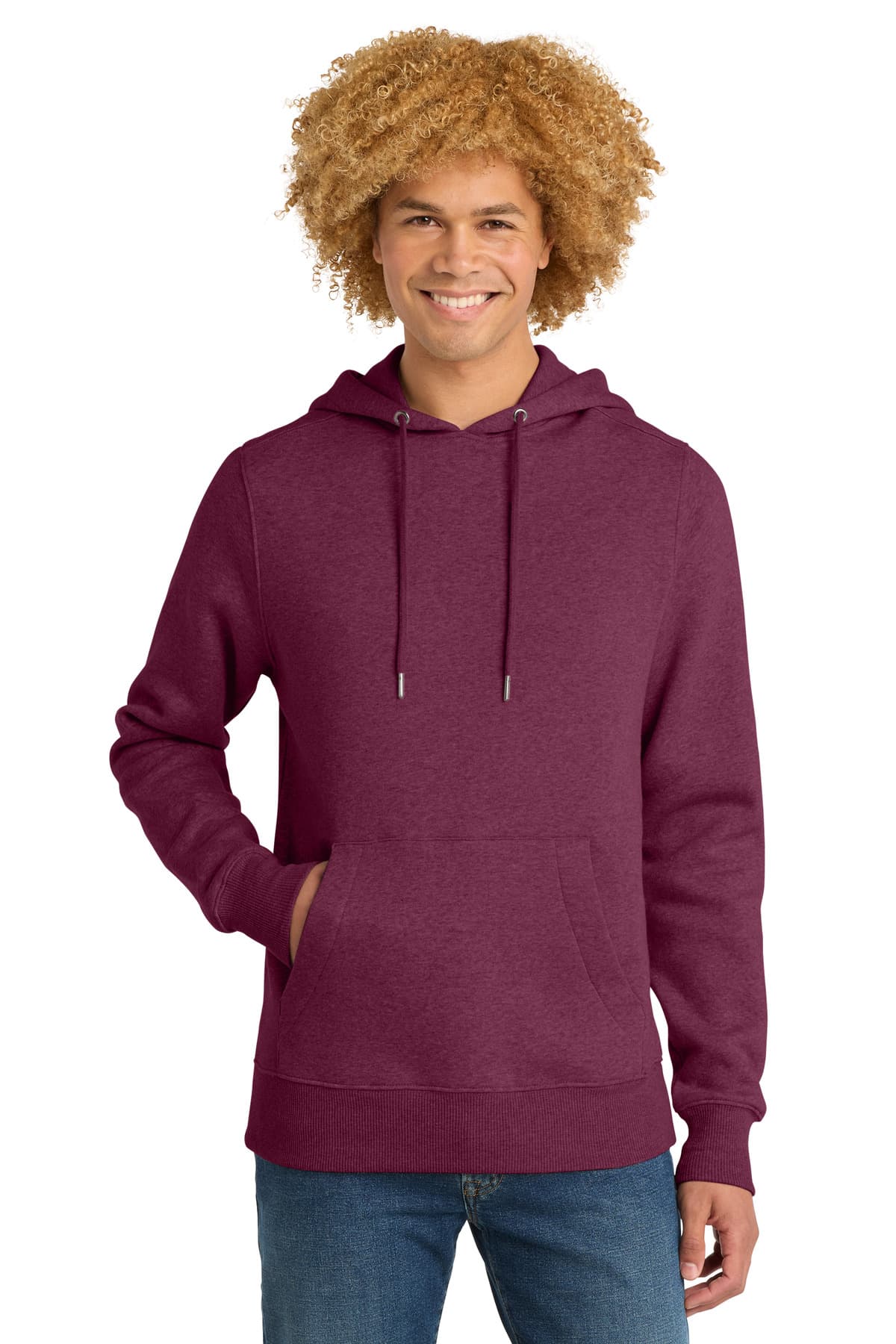 District DT1101 in Heathered Loganberry β custom apparel by Jam 4 Apparel