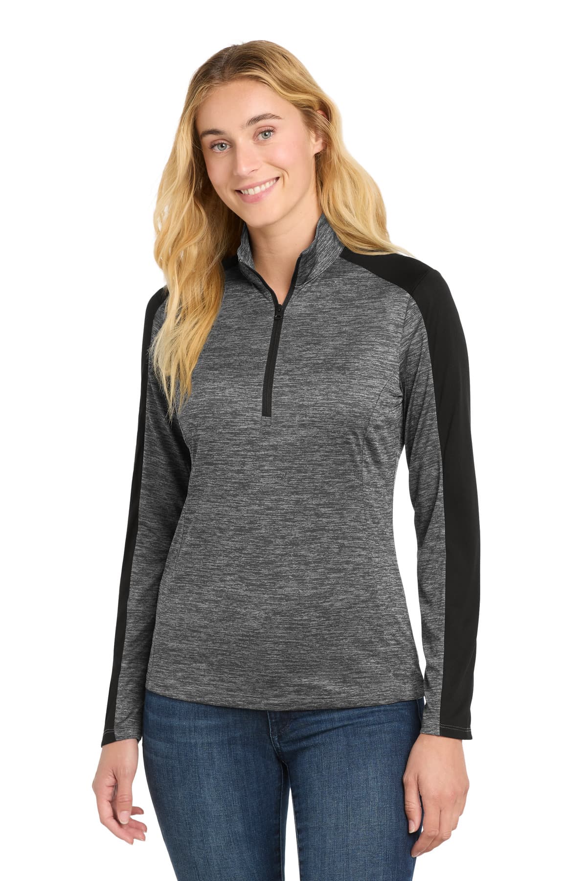 Sport-Tek LST397 in Grey-Black Electric/ Black β custom apparel by Jam 4 Apparel