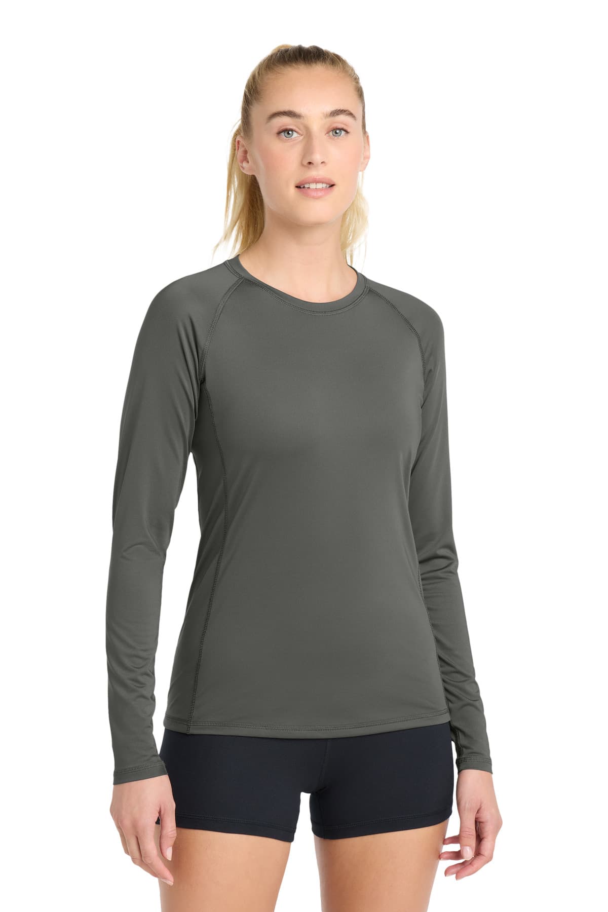 Sport-Tek LST470LS in Dark Smoke Grey β custom apparel by Jam 4 Apparel
