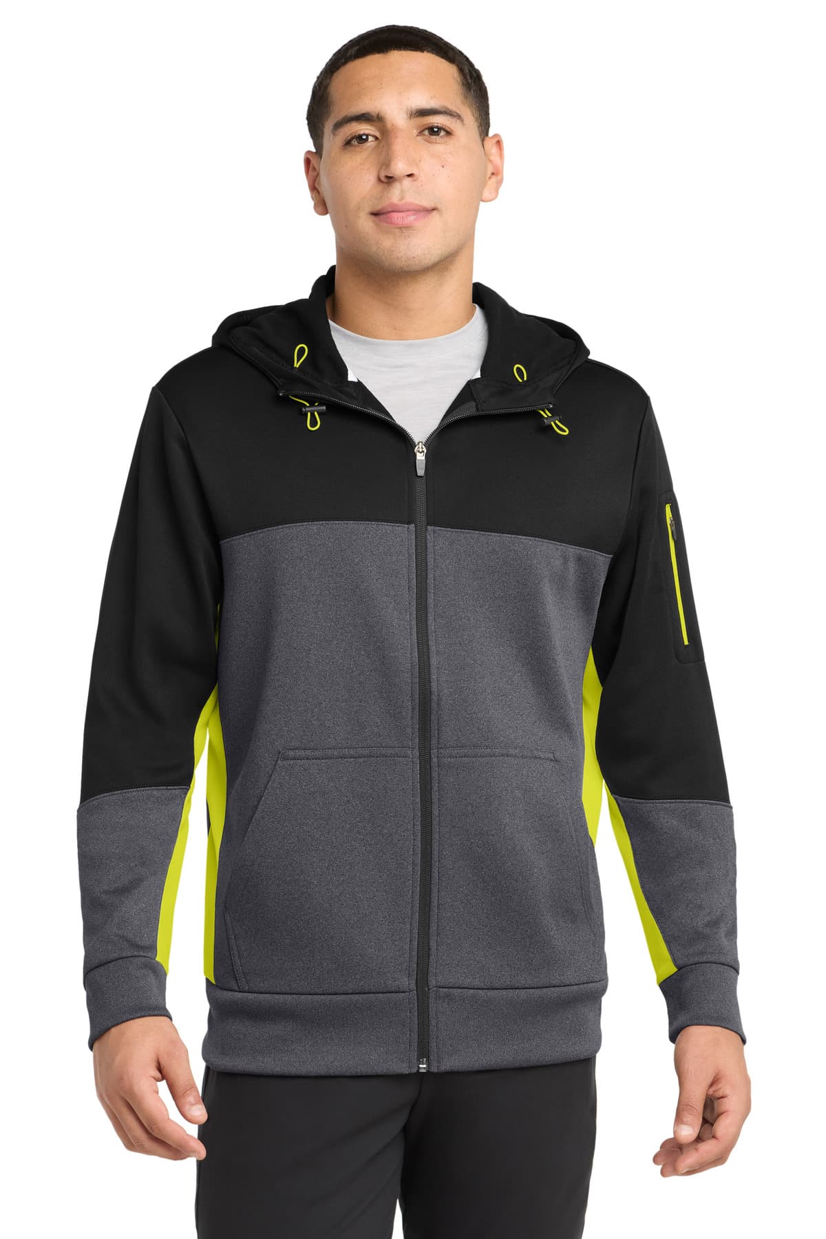 Sport-Tek ST245 in Black/ Graphite Heather/ Citron β custom apparel by Jam 4 Apparel