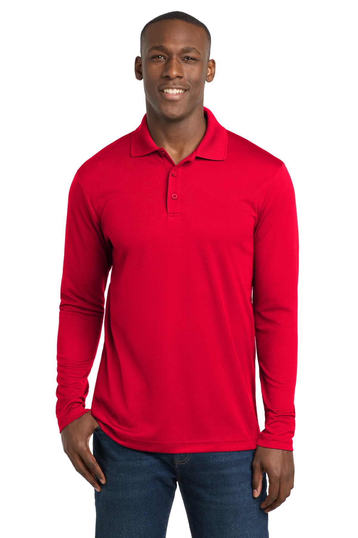 Sport-Tek ST640LS in True Red β custom apparel by Jam 4 Apparel