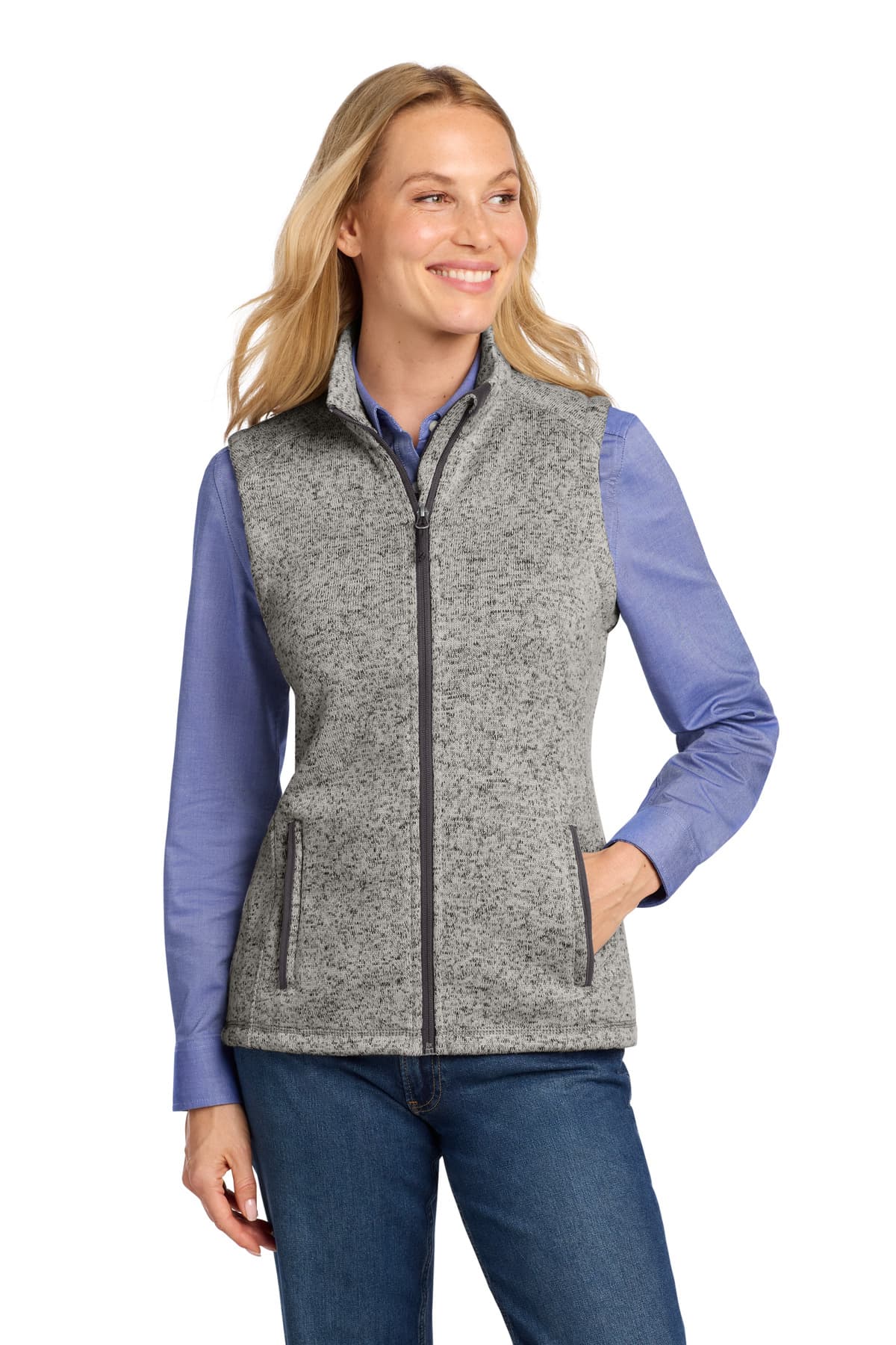 Port Authority L236 in Grey Heather β custom apparel by Jam 4 Apparel