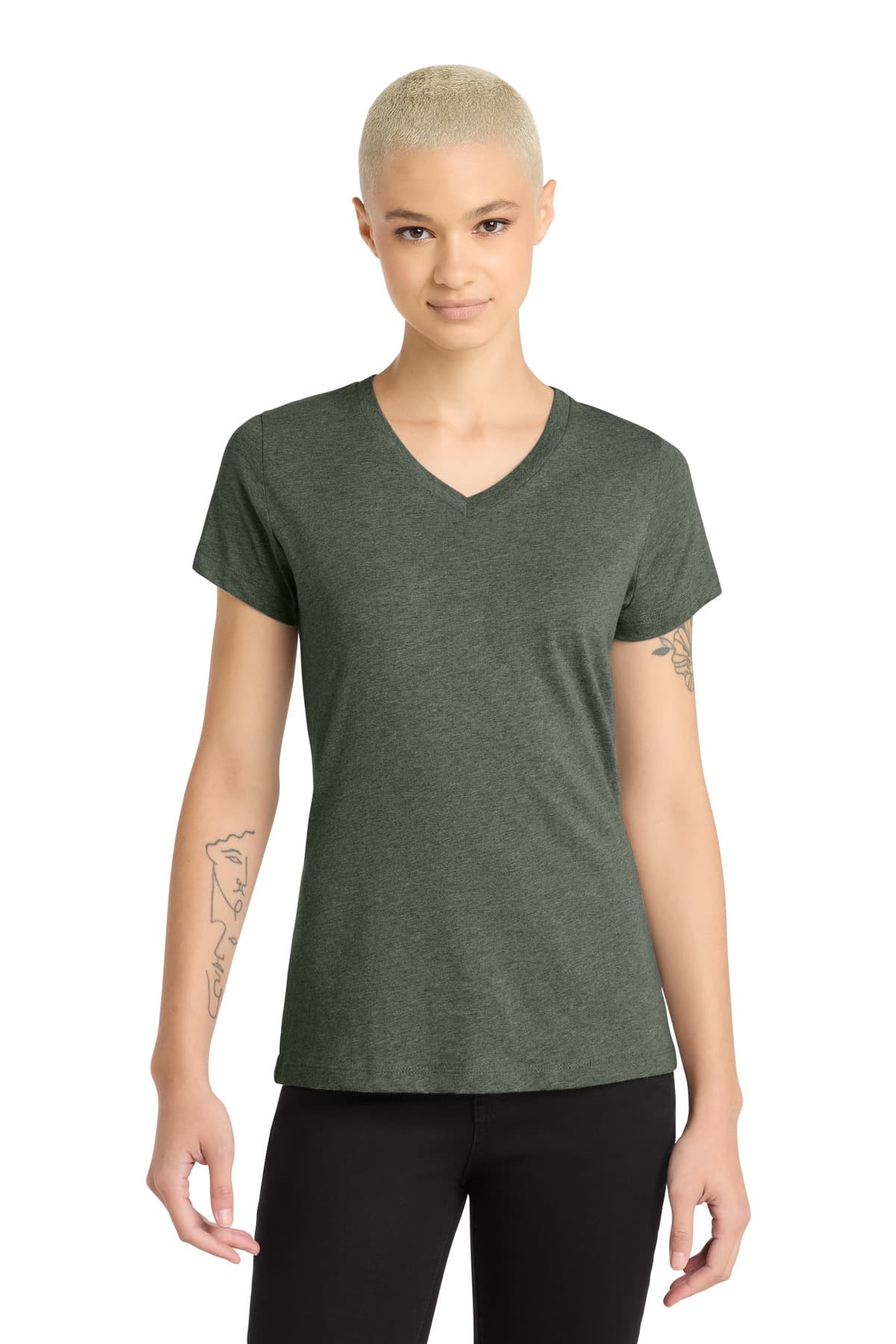District DM1190L in Heathered Olive β custom apparel by Jam 4 Apparel