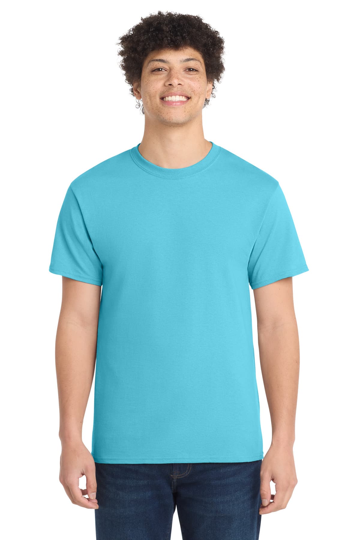 Port & Co PC54T in Aquatic Blue β custom apparel by Jam 4 Apparel